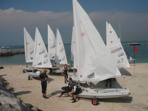 Launching from the beach.